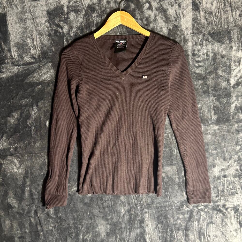 Ralph Lauren Womens Long sleeve V-neck